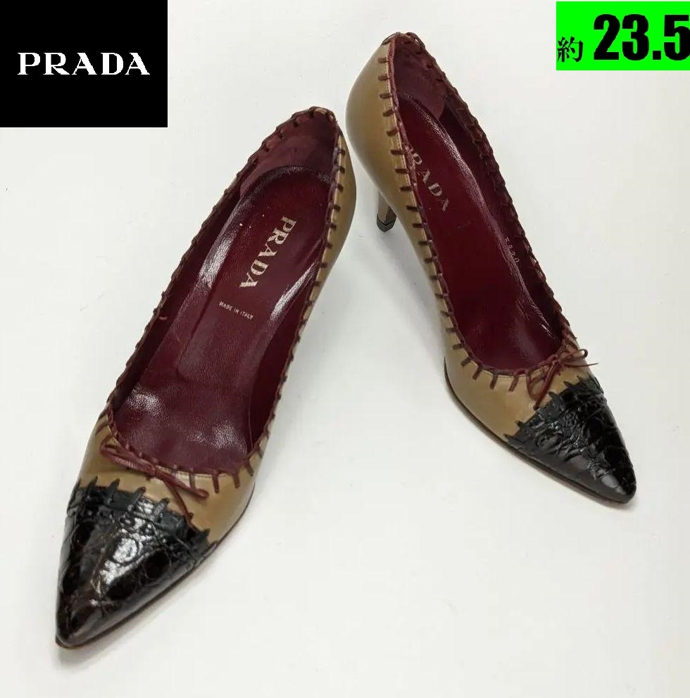 プラダ（パンプス｜レディース靴）：靴の通販 Prada | ・ ゴールド