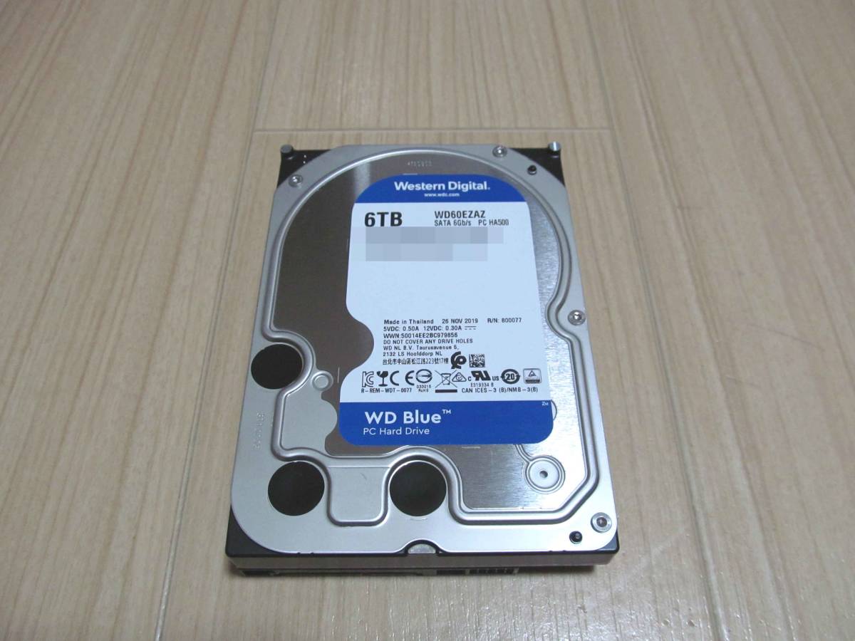 WD 6TB 5400rpm Blue | Digital SATA WDブルー6TB HDD WD60EZAX 