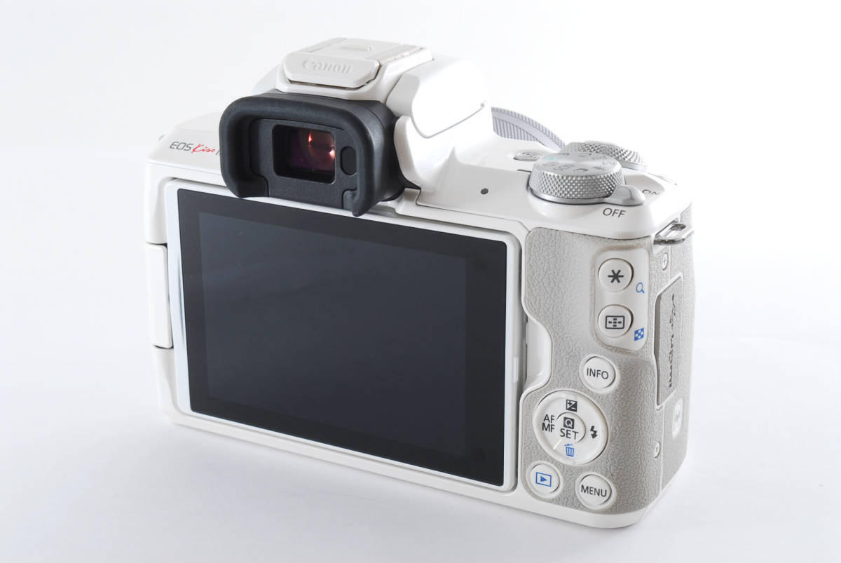 ☆極上美品☆ Canon キャノン EOS Kiss M レンズキット ホワイト 23年6