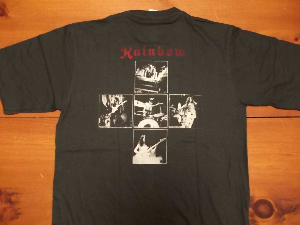 新品 【Rainbow】レインボー Rising Vintage Style 両面 プリント T 
