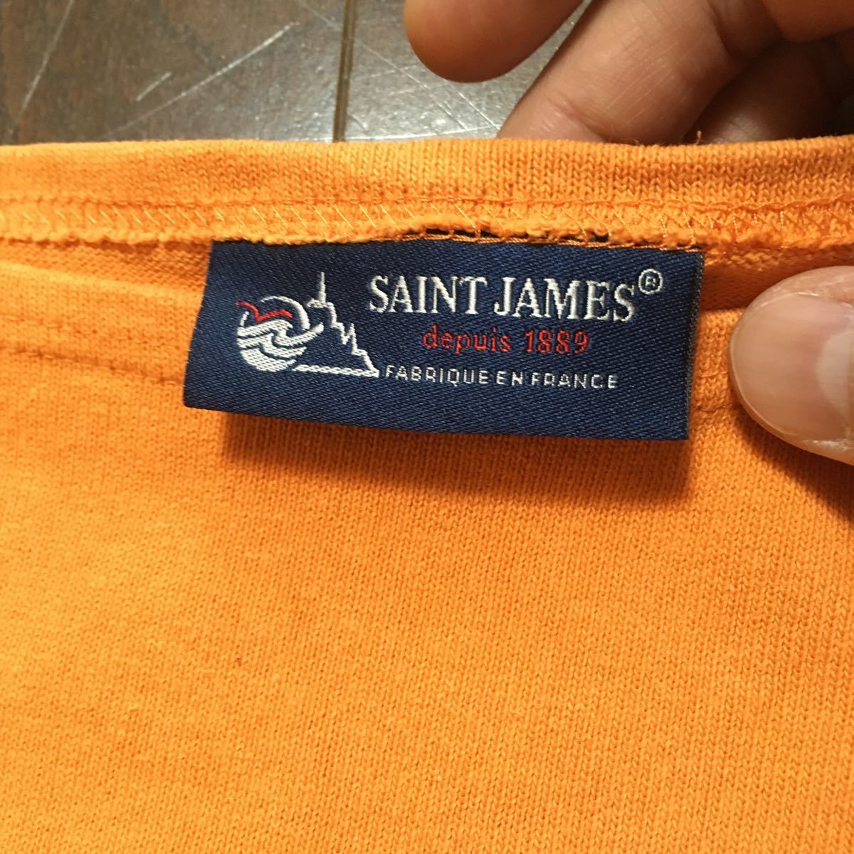 SAINT JAMES バスクシャツ madeinFRANCEオレンジ5サイズ！検セント 