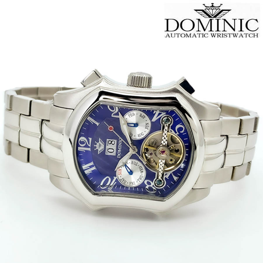 1円】DOMINIC男性ウォッチアナログAUTOMATICオートマチック自動巻き