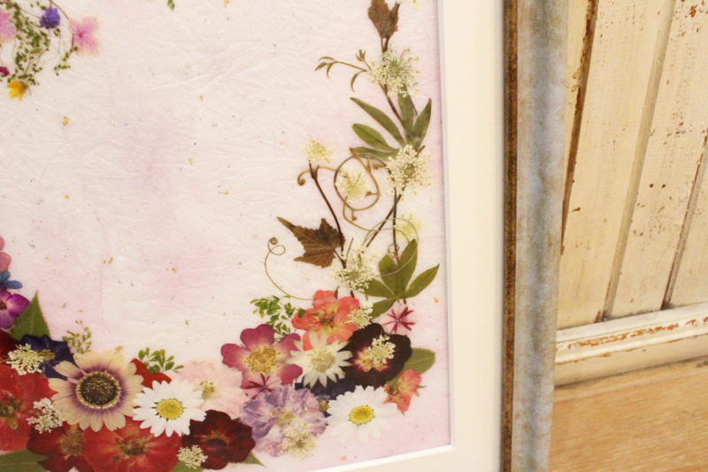 ☆ハンドメイド インテリア 押し花額装 押し花絵額 プレストフラワー 