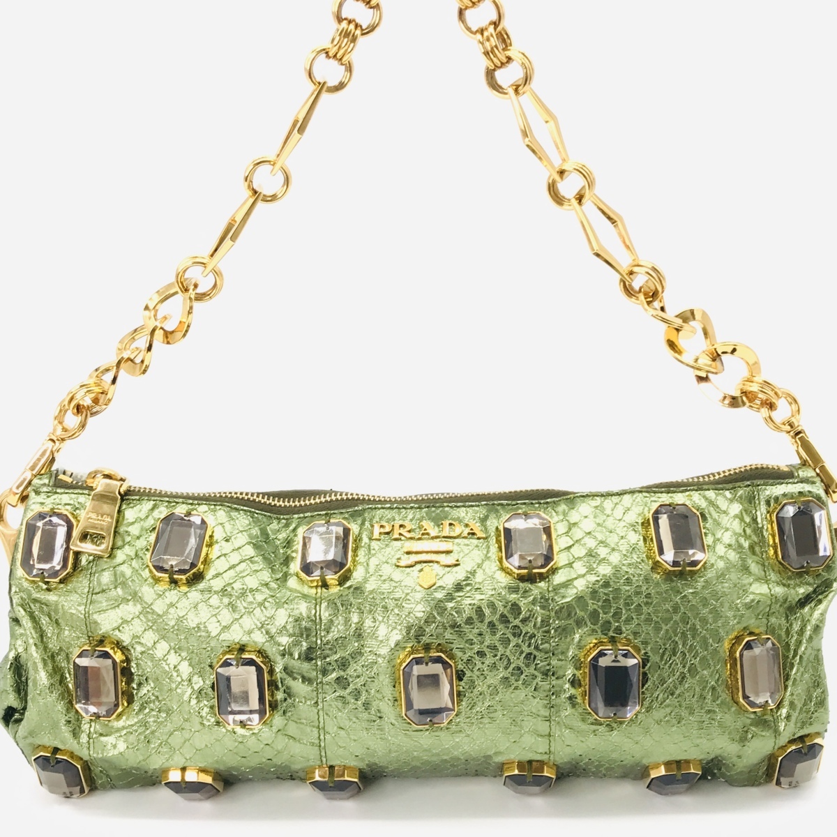 FENDI フェンディ ゴールド金具 バニティ ハンドバッグ ズッカ柄 カーキ系 1円 FENDI フェンディ ズッカ柄 ズッカ ワンショルダー ショルダー