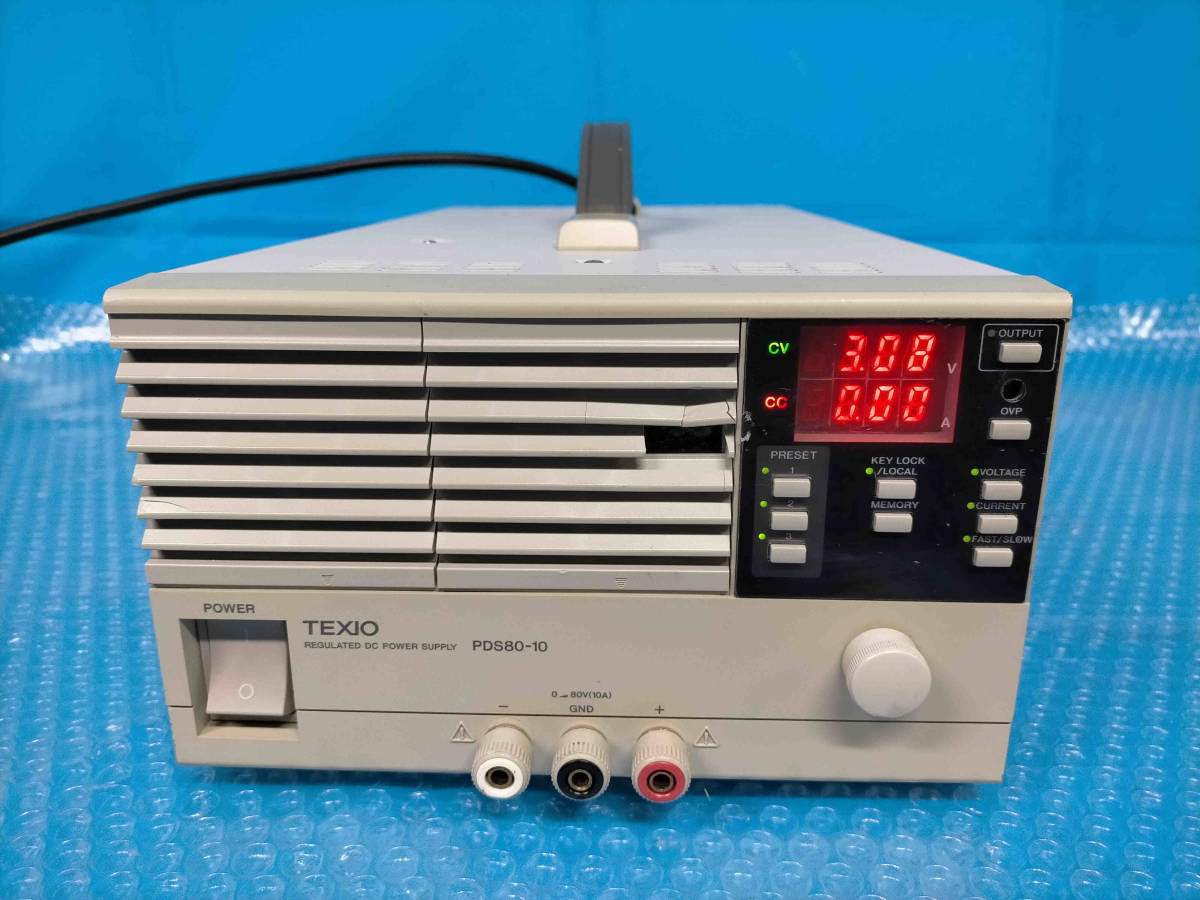 CK6988] 中古 TEXIO 直流安定化電源 PDS80-10 ジャンク品 現状渡し