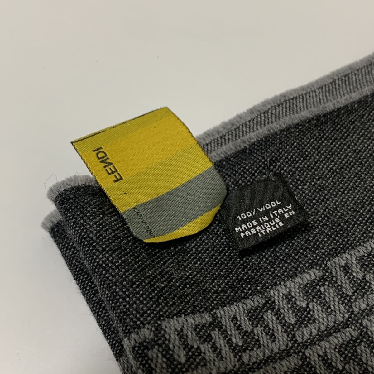 イタリア製FENDI フェンディ ウール100％半袖 ワンピース グレー