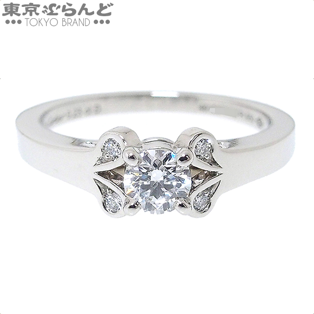 101526673 カルティエ Cartier バレリーナ ソリテール ダイヤモンド リング 指輪 Pt950 0.23ct D VS1 3EX #49 N4197600 仕上済