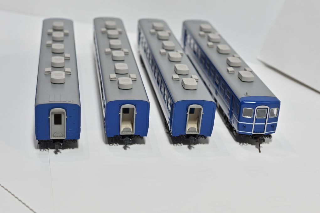 KATO HO 12系　スハフ12 オハ12×2 オハフ13 4両セットで 室内灯付き中古品