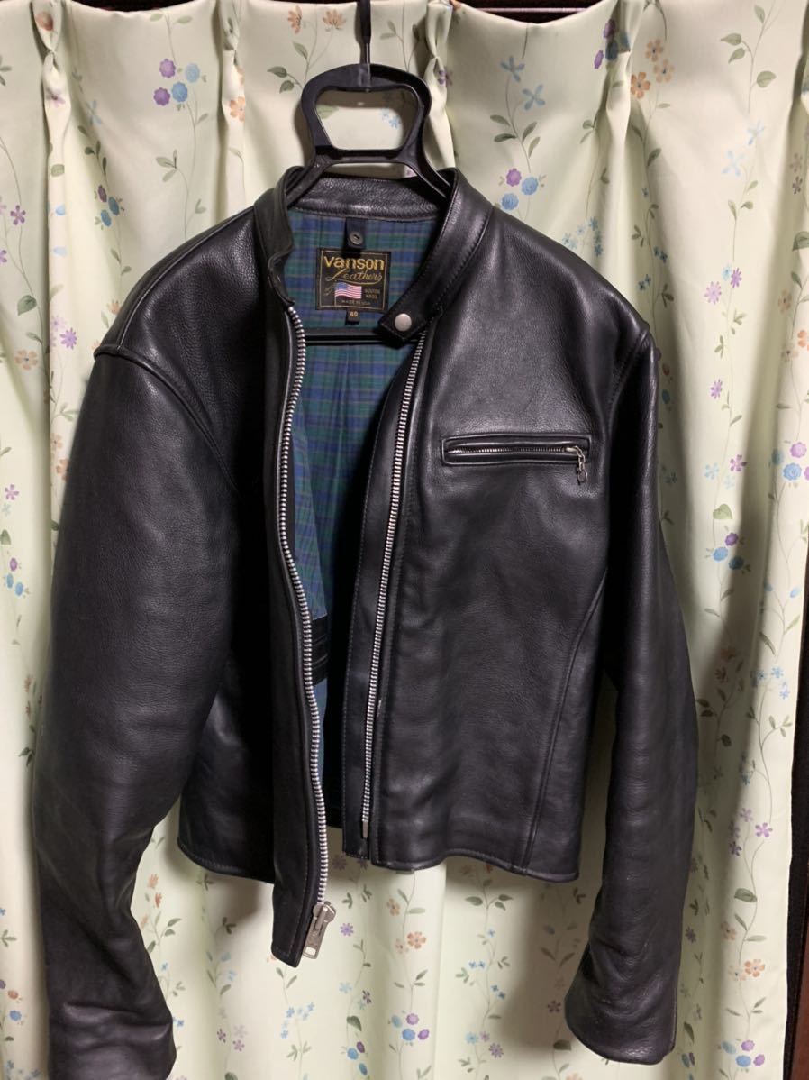◎VANSON バンソン シングルライダース レザー レザージャケット 革