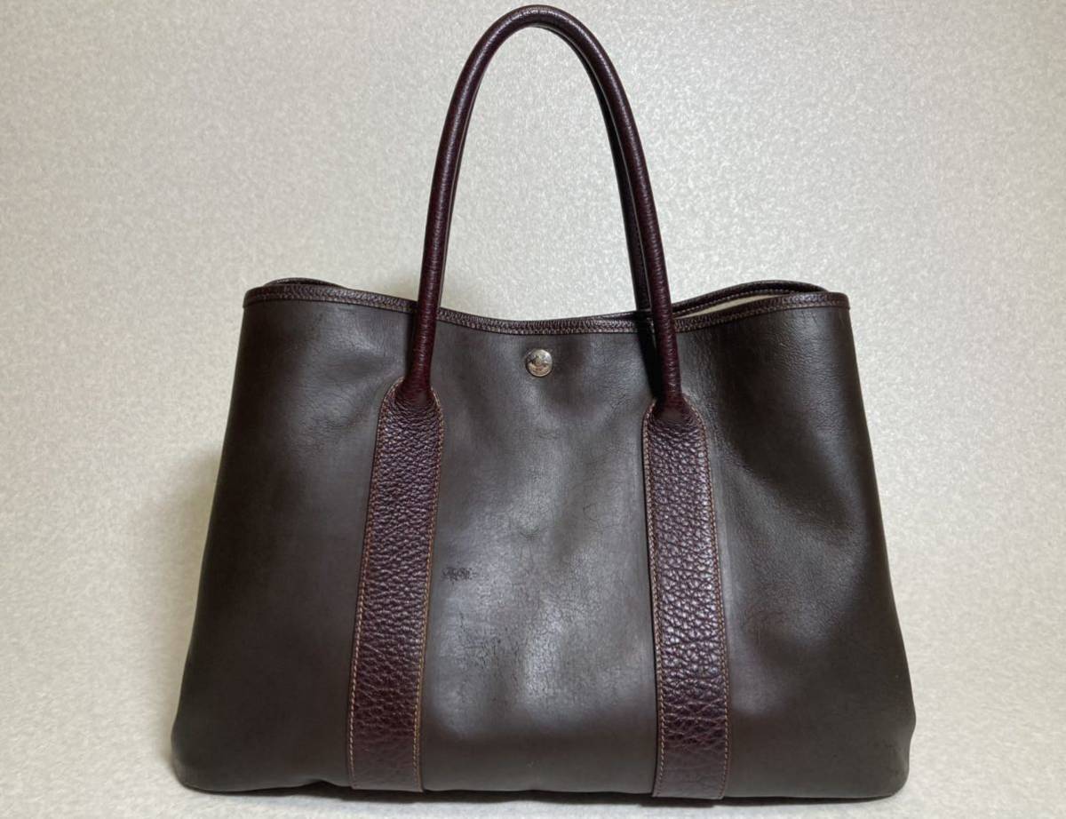 中古品 エルメス 【ガーデンパーティー】 アマゾニア こげ茶 HERMES 