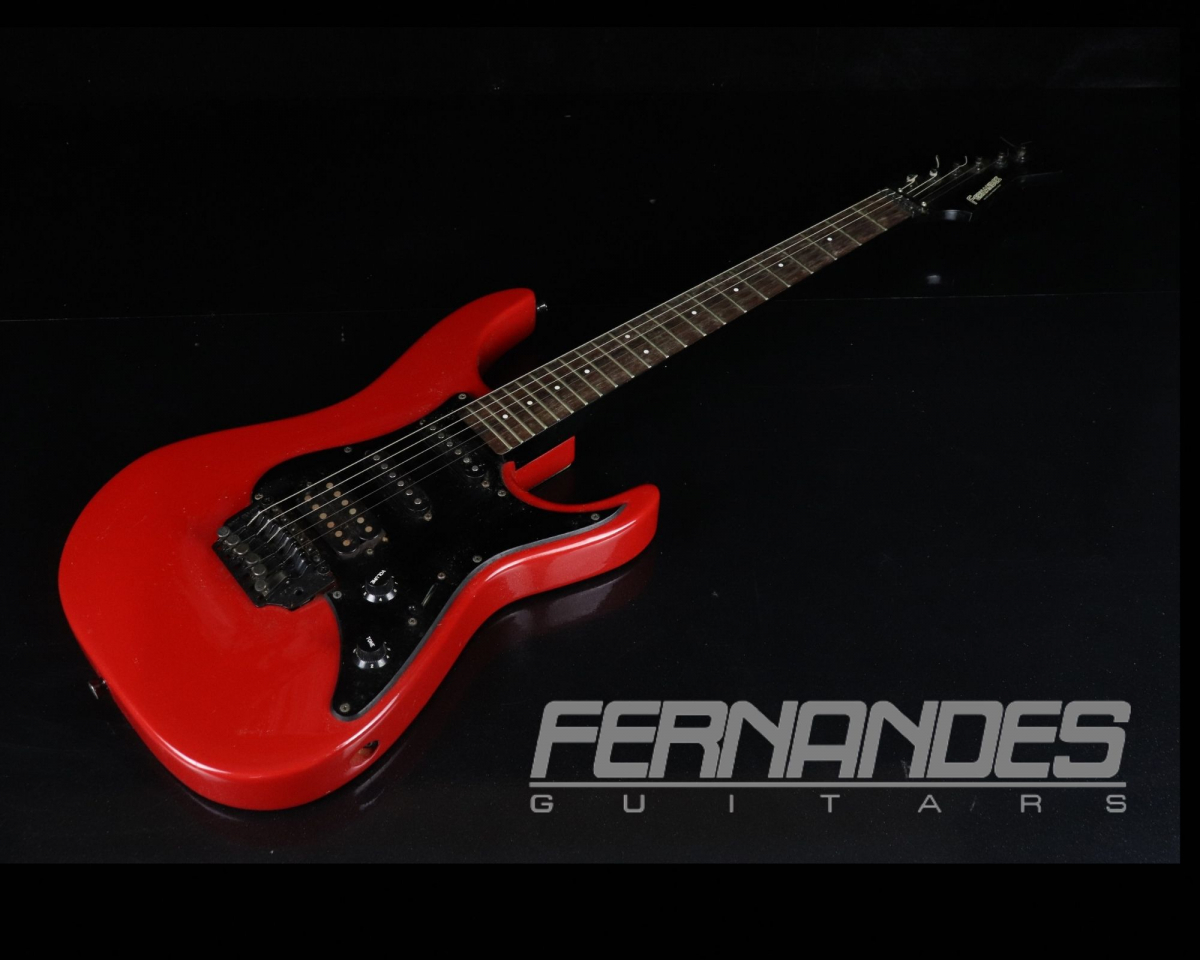 FERNANDES electric sound research group LO37903 フェルナンデス エレキギター レッドカラー 弦楽器 コレクション 音楽 バンド FCAS76