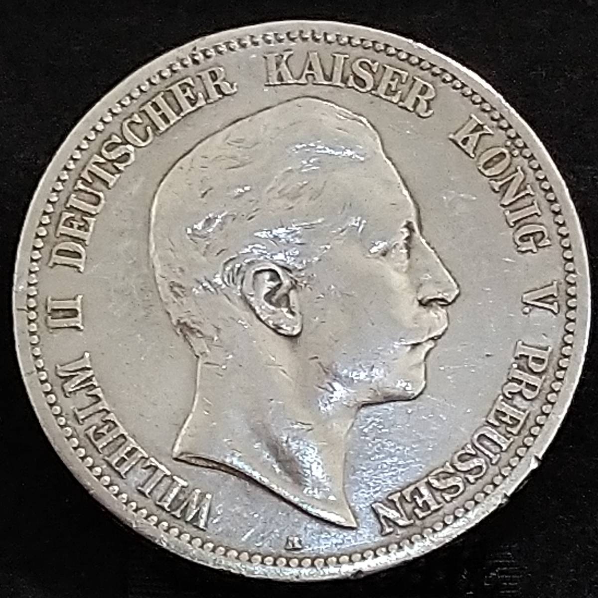 NGC MS61』プロイセン王国ヴィルヘルム2世5マルク銀貨(1914年)A