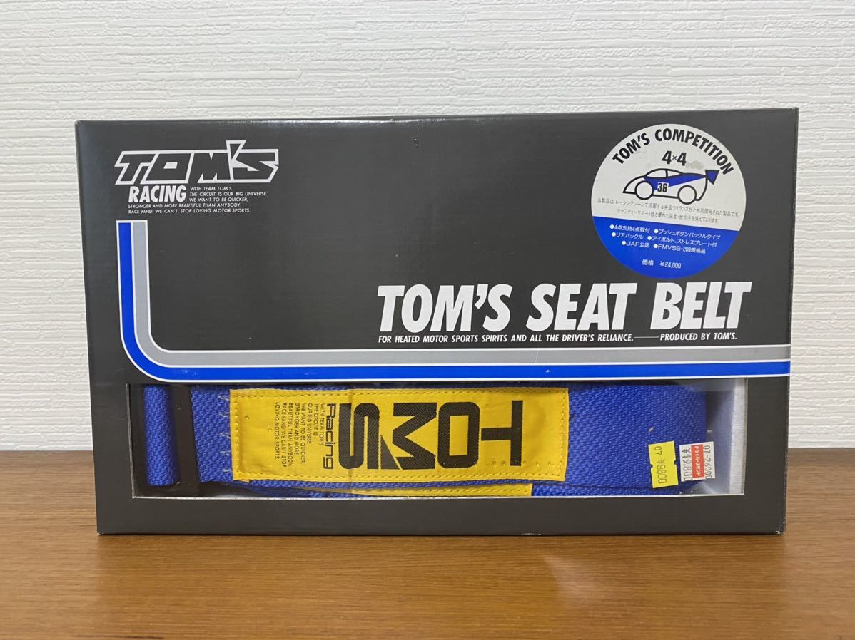「トヨタ　トムス　4点式シートベルト」 当時物 未使用 TOM'S トムス シートベルト 4点式 ハーネス 4×4