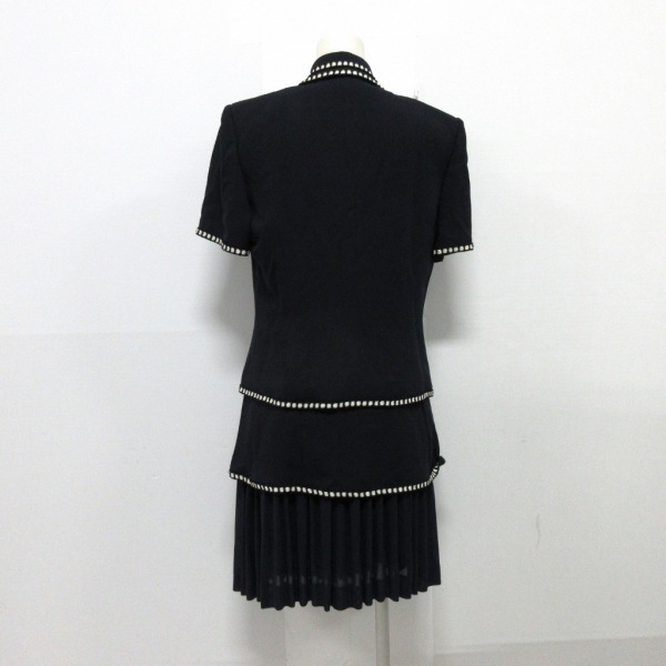 クレージュ スカートスーツ　11号 クレージュ COURREGES スカートスーツ サイズ9AR63 - ネイビー×白