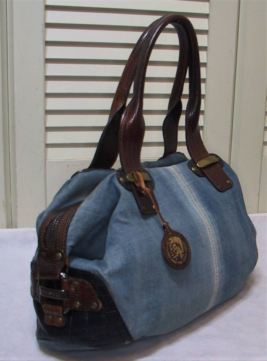 ディーゼル DIESEL デニムx本革レザー トートバッグ/ショルダーバッグ