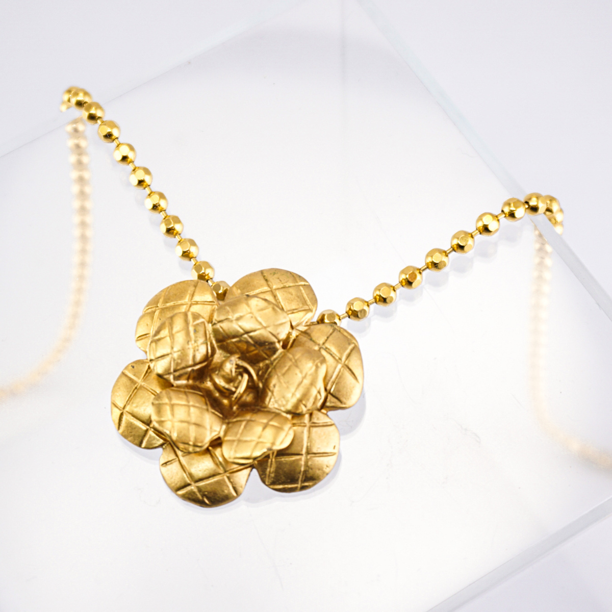 1円/美品】シャネル CHANEL ヴィンテージ カメリア ペンダント