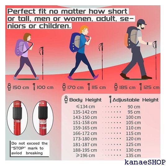当店人気商品 TheFitLife トレッキングポール ストック 登山用ストック ウォーキングポール 2本セット 12_3