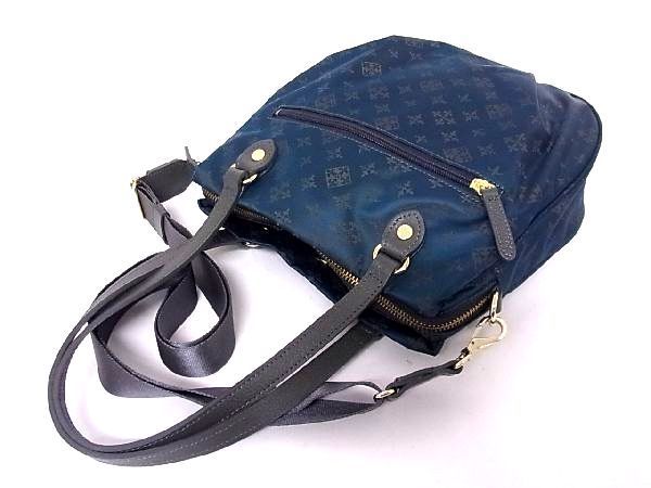 美品 russet ラシット ナイロン レザー モノグラム リュック 極美品 