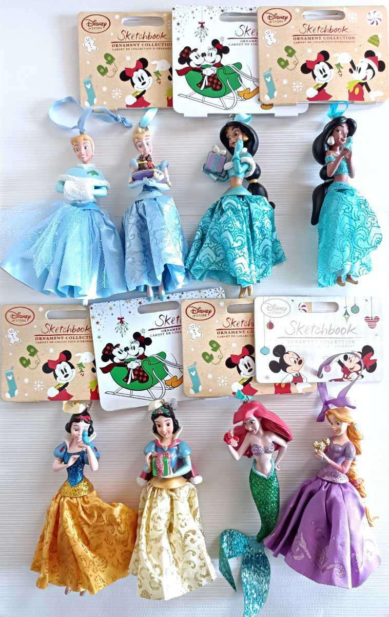 ディズニーストア ピーターパン アリエル ベル ラプンツェル オーナメント