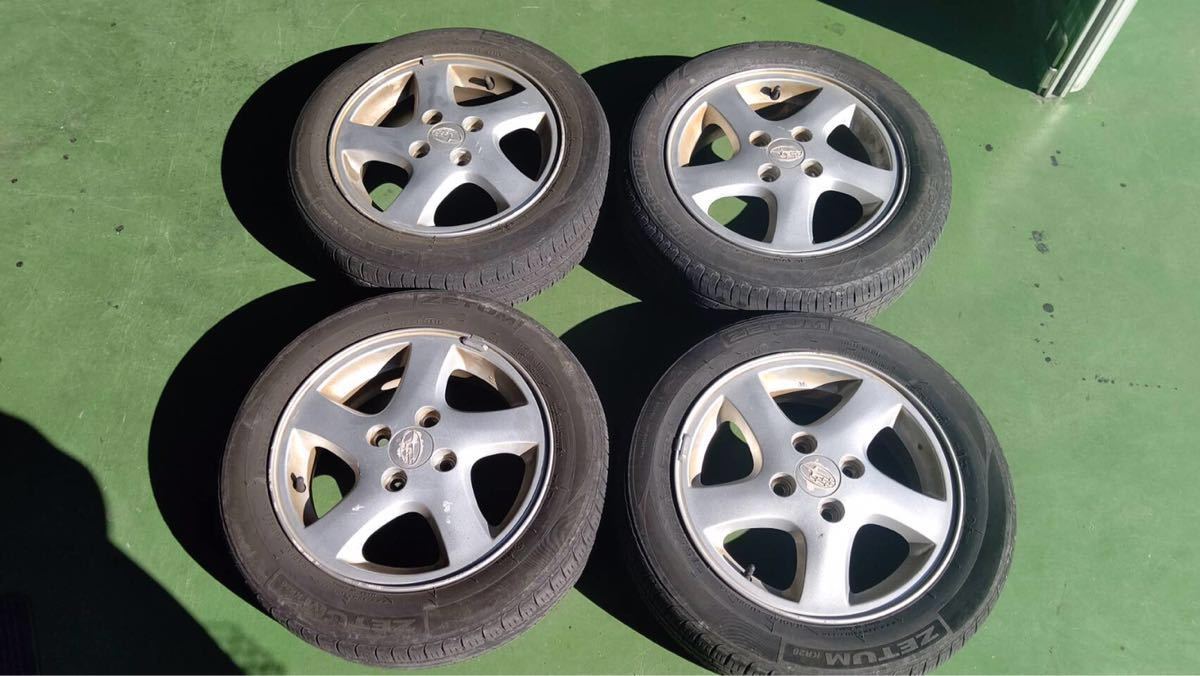 スバル R2 純正 ENKEI製 100-4H - 4穴 PCD100 +45 ステラ x SUBARU 純正