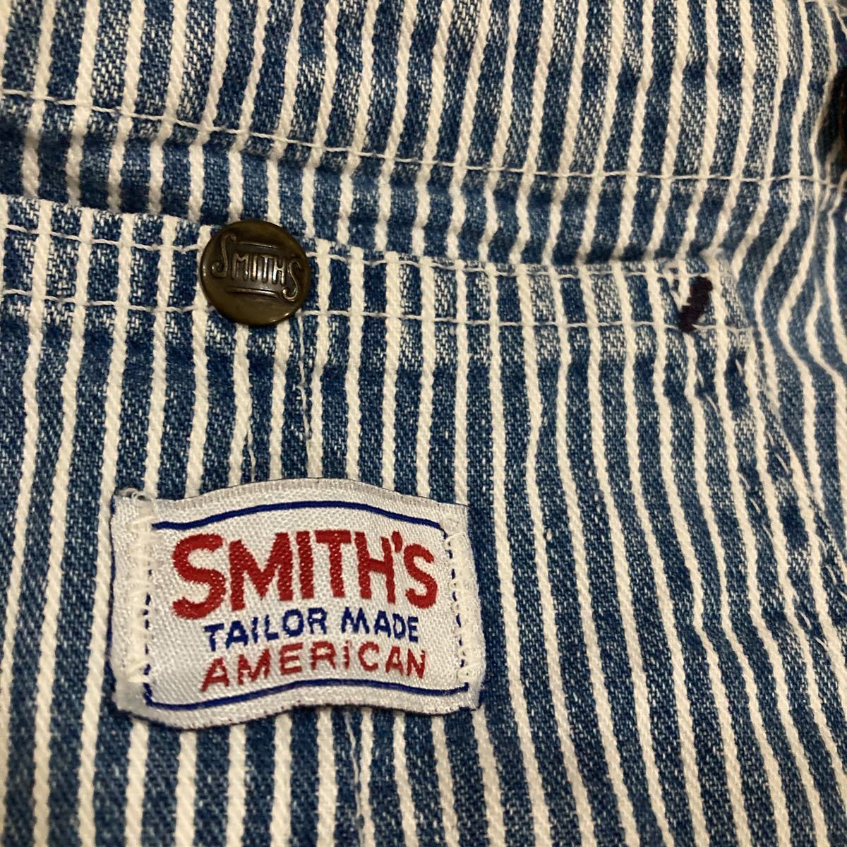 SMITH'S ヒッコリー オーバーオール メンズ M スミス サロペット ※