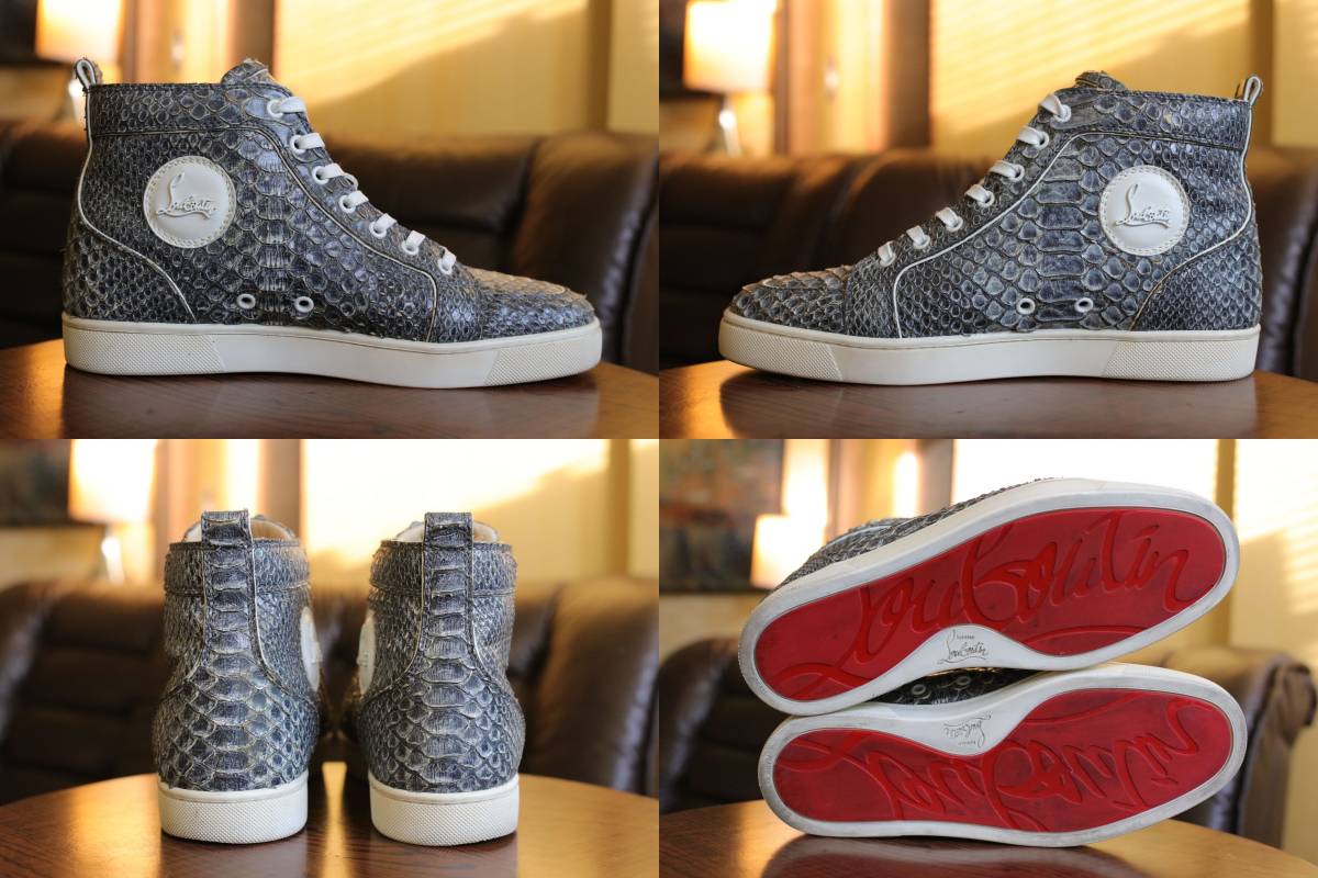 クリスチャンルブタン スニーカー 41 RANTUS FLAT PYTHON 3150061 Christian Louboutin ...