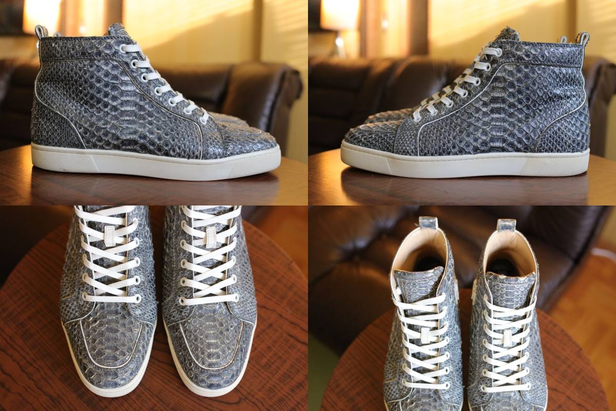 クリスチャンルブタン スニーカー 41 RANTUS FLAT PYTHON 3150061 Christian Louboutin ...