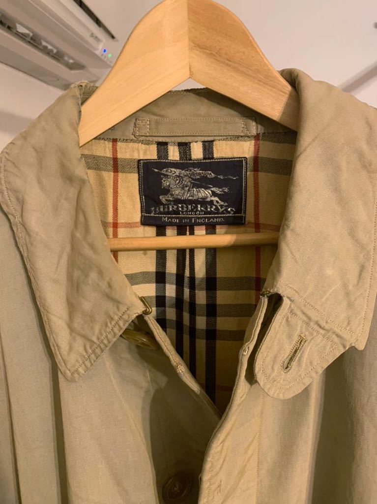 50's 60's ヴィンテージ BURBERRY バーバリー ステンカラーコート 一枚
