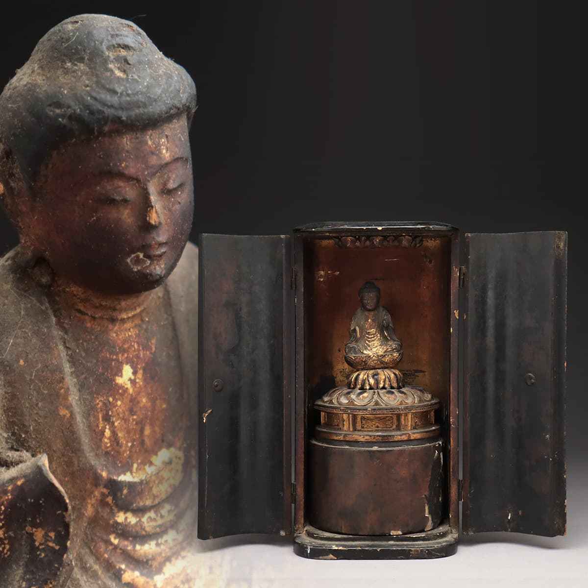 木造阿弥陀如来坐像 文化遺産オンライン ｜仏像 仏師：牧田 - 阿弥陀 