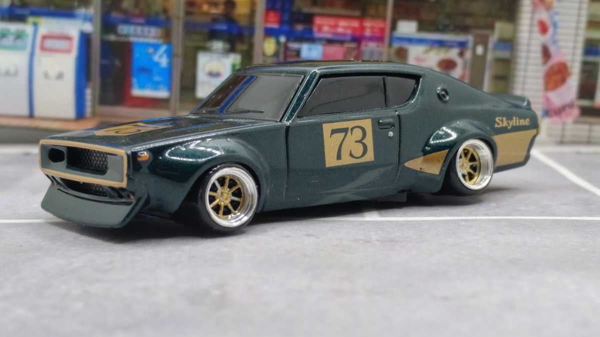 1/64 ミニカー ケンメリGTR グラチャン 街道レーサー スカイライン 2000 GTR ケンメリ 改 ケンメリ レーシング 深リムホイール RSワタナベ