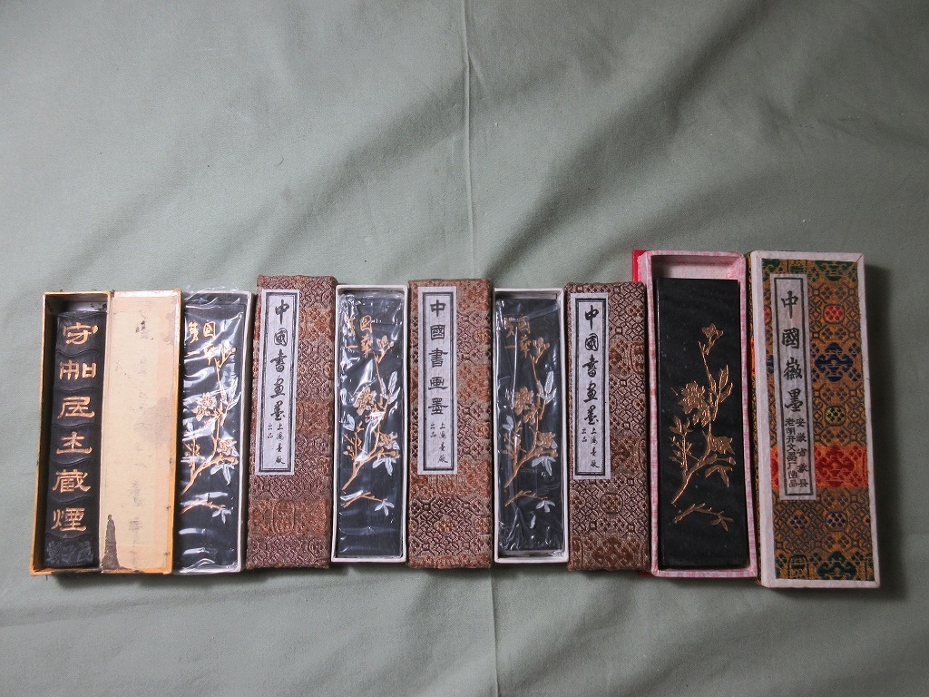 古墨・唐物・中国】5点 文房具 書道具 墨 硯 | 硯 墨 角