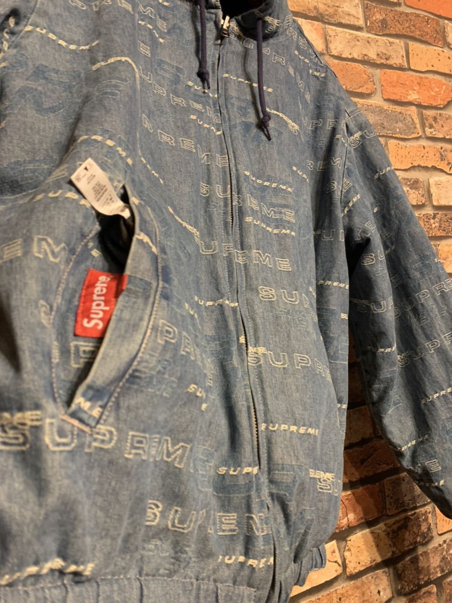 SUPREME 19AW 2019AW Reversible Dimensions Logo Denim Work Jacket  