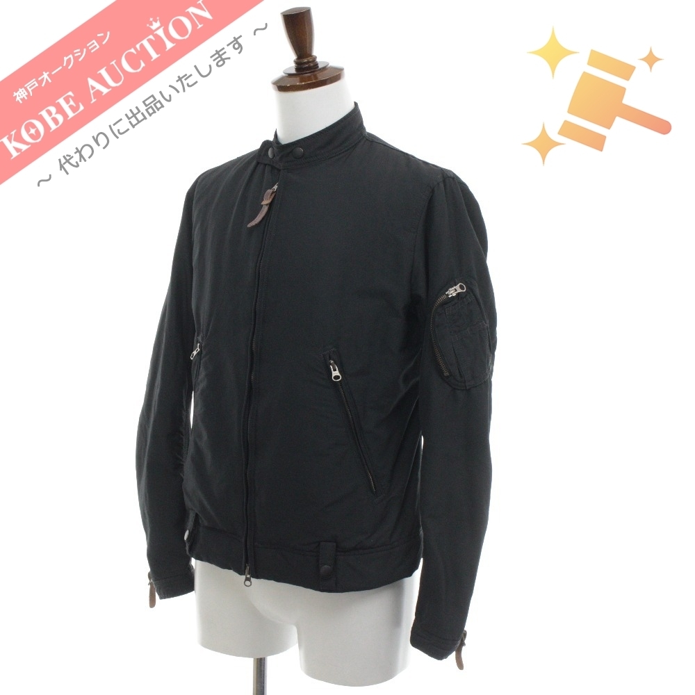 ■ sage de cret サージュデクレ ジャケット ブルゾン ジャンパー 羽織り ダブルジップアップ メンズ L ブラック 中古