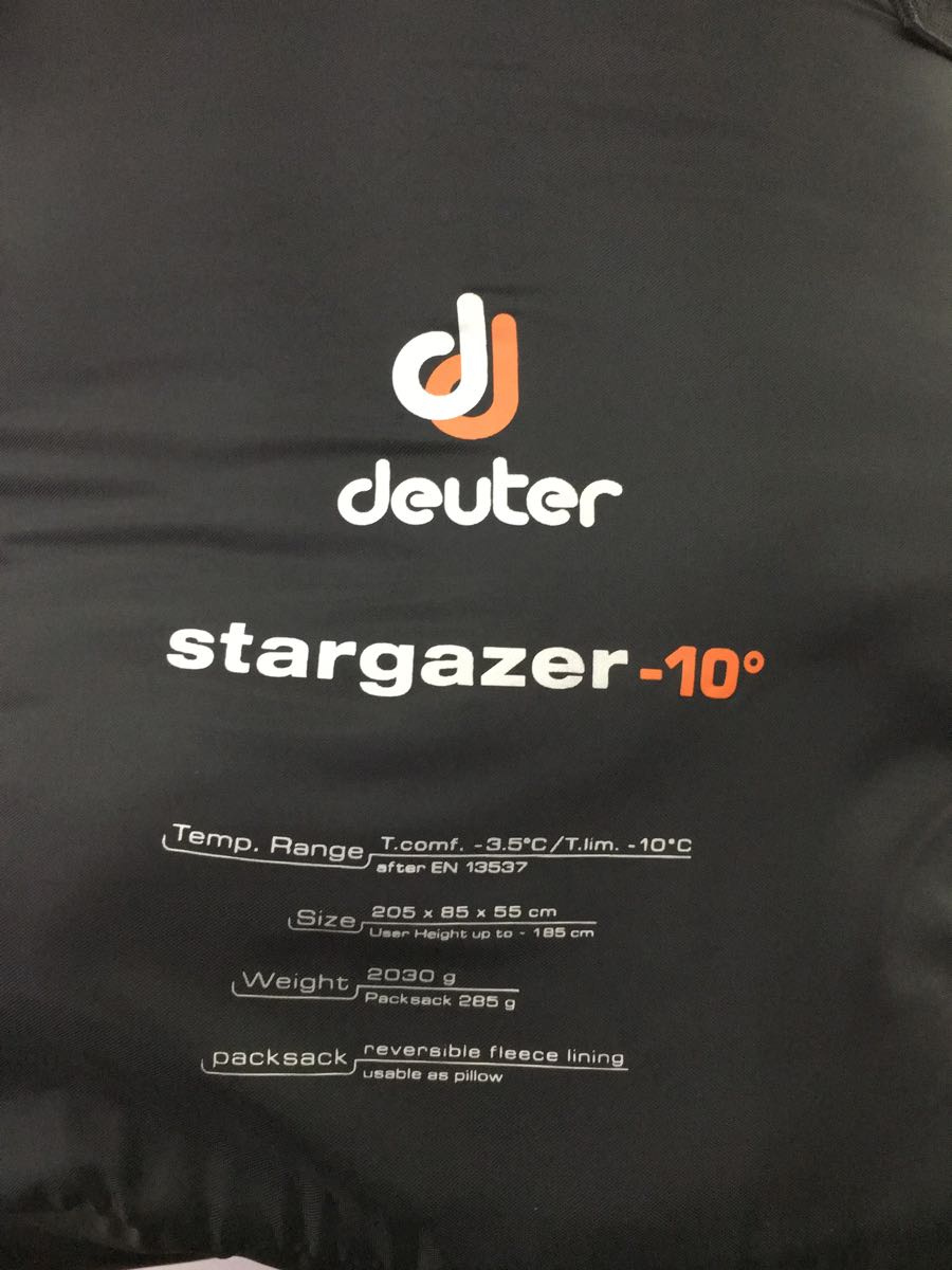 deuter◇deuter/stargazer -10°/シュラフ/寝袋/オレンジ/2.3kg □USA