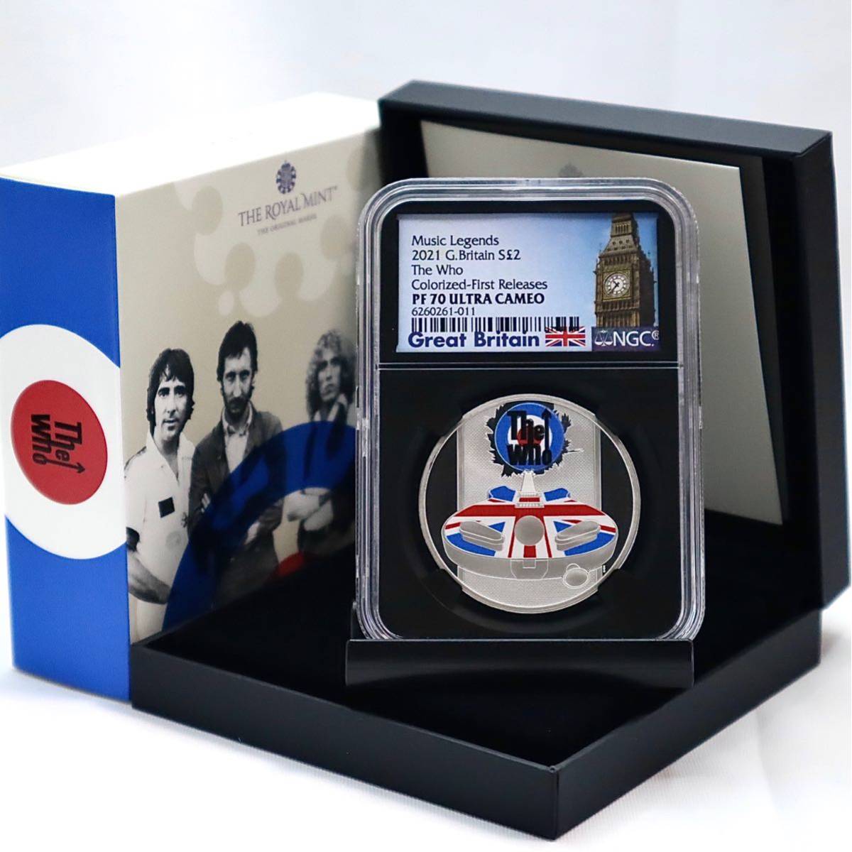 2021年 イギリス ミュージックレジェンド 「ザ・フー」2ポンド 銀貨