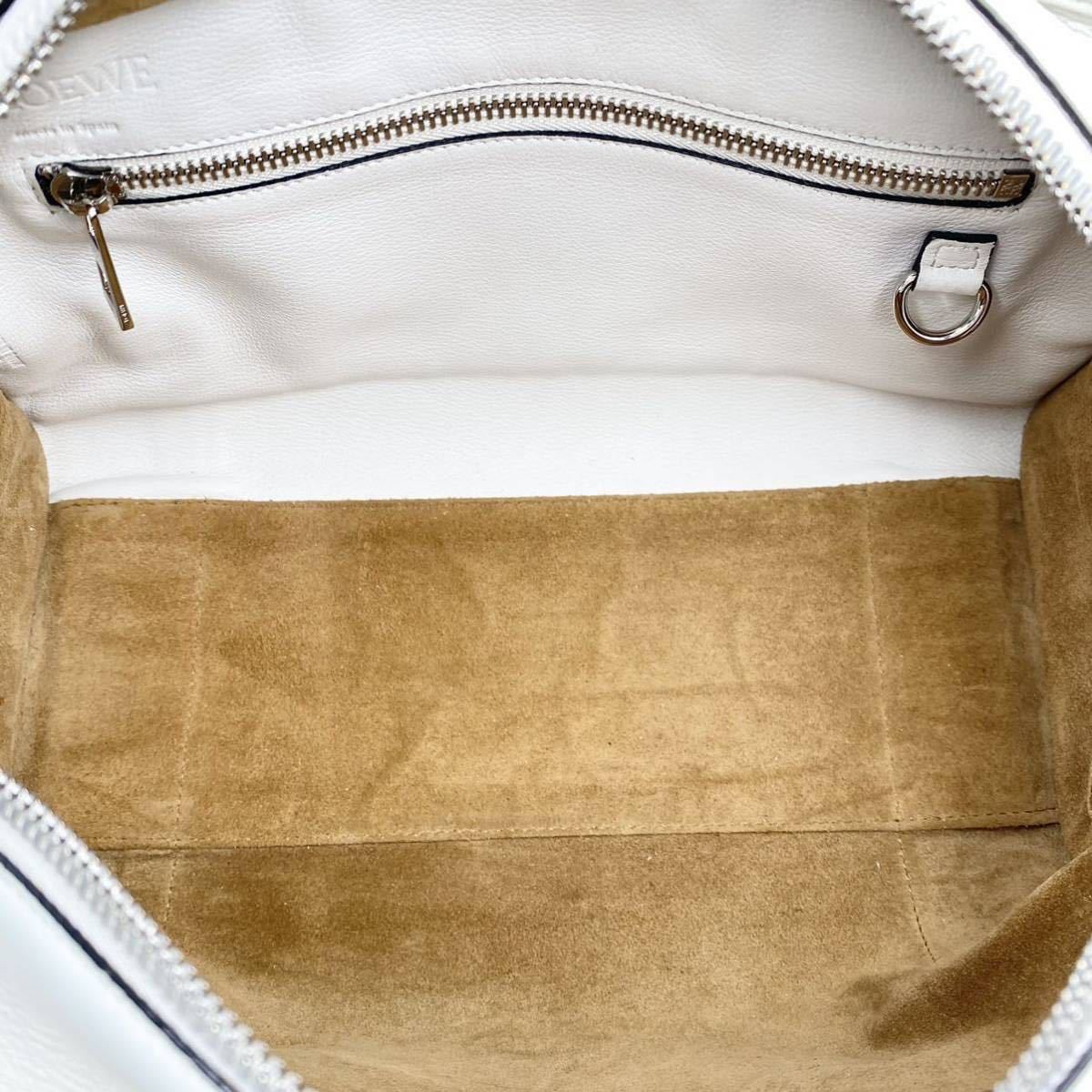 ◇極美品◇1円 LOEWE ロエベ アマソナ28 ハンドバッグ ホワイト 白 