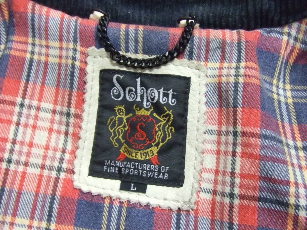 □Schott□ライダースジャケット クラシックレーサー 白 Lサイズ