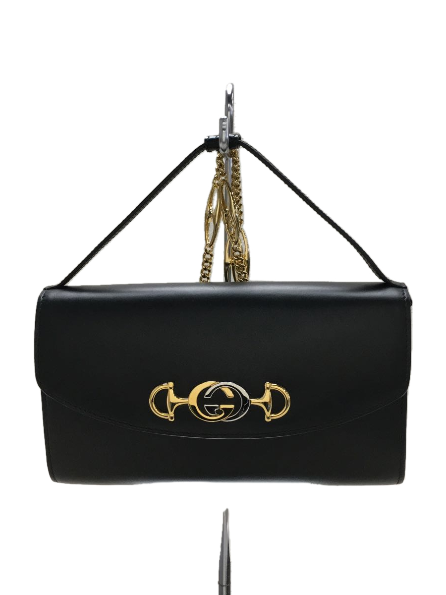 GUCCI◇ハンドバッグ/レザー/BLK/黒/ブラック グッチ ハンドバッグ