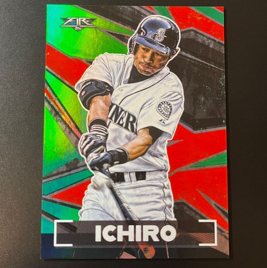 199枚限定 2021 Topps Fire イチロー グリーンフォイルパラレルカード 