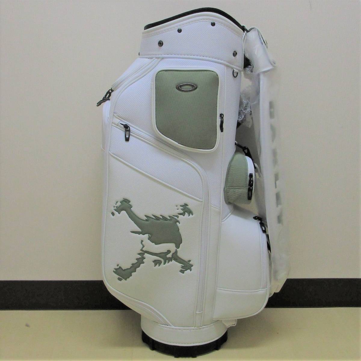キャディバックOAKLEYオークリーSKULL GOLF BAGホワイトグリーン 2021