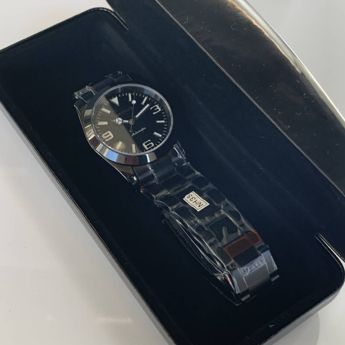 SEIKO MOD オールグロスブラック エクスプローラーワンタイプ カスタム 