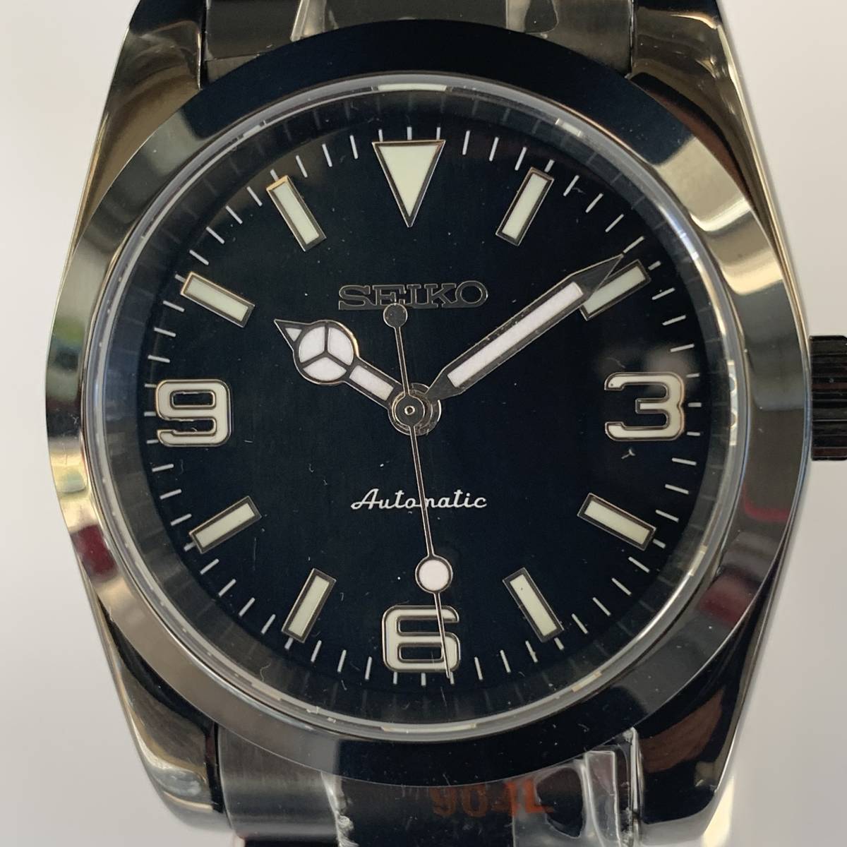 SEIKO MOD オールグロスブラック エクスプローラーワンタイプ カスタム 