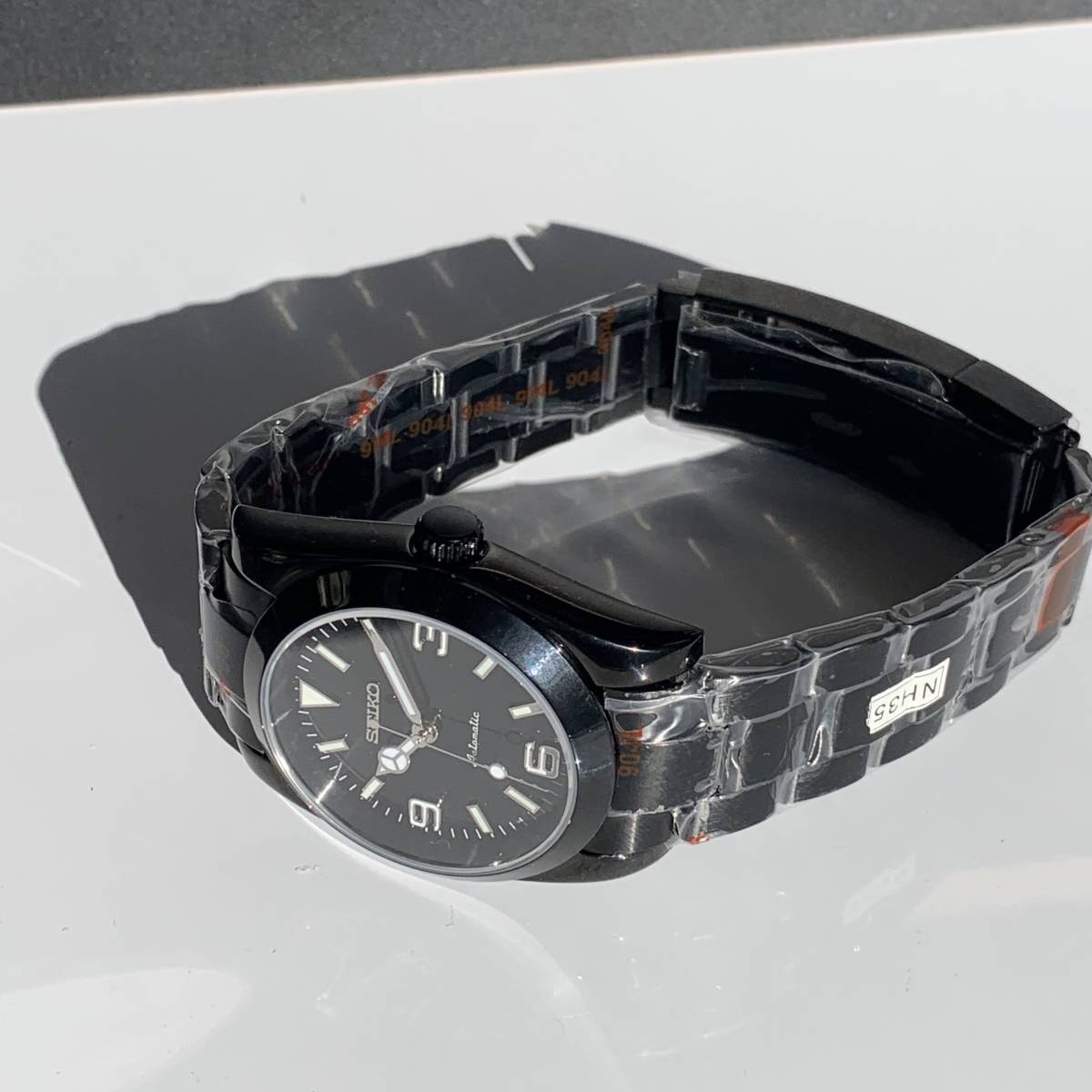 SEIKO MOD オールグロスブラック エクスプローラーワンタイプ カスタム 