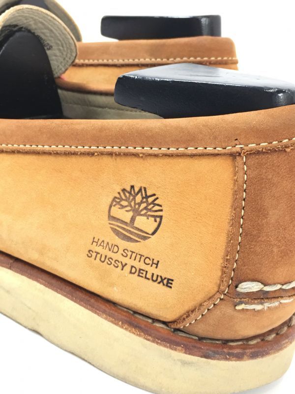 STUSSY × Timberland○DOUBLE S 刻印コラボ レザー ローファー 