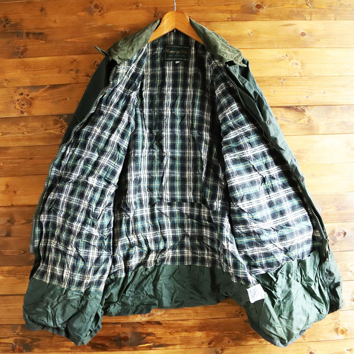 24/T7.27 英国製 Country Wear オイルジャケット メンズ XL カーキ系 