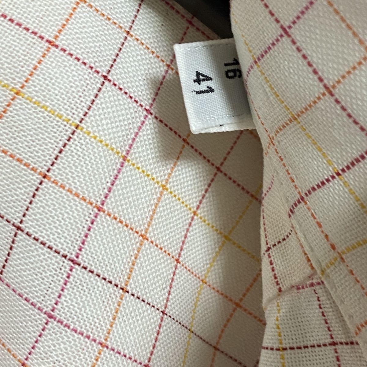 ○【極美品】HERMES エルメス/チェックシャツ/グラフチェック/セリエ鉛 