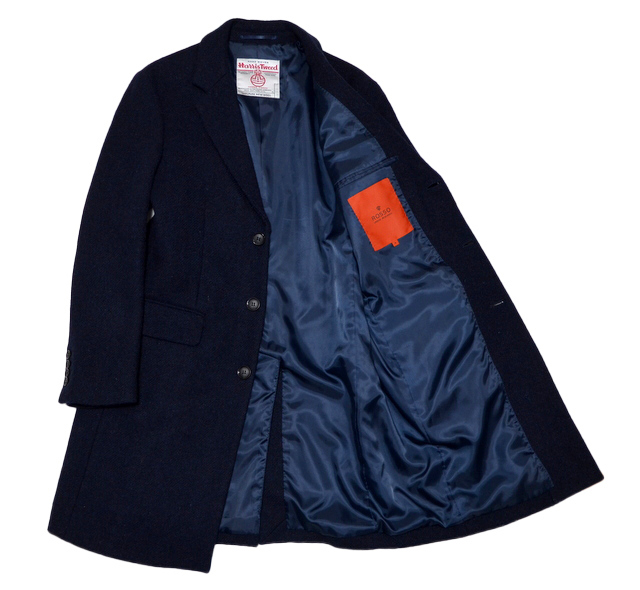 試着程度同様 ネイビー 冬 厚手 HARRIS TWEED ハリスツイード ROSSO