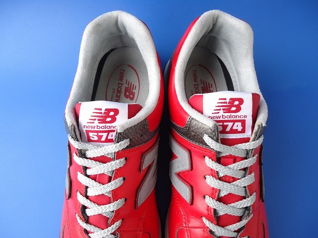 NEW BALANCE M574RDJ レッド レザー 赤 スニーカー /m576 m1400