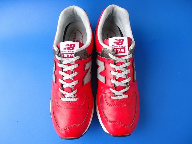 NEW BALANCE M574RDJ レッド レザー 赤 スニーカー /m576 m1400