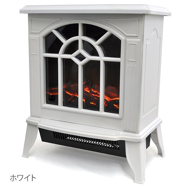 暖炉型ファンヒーター ホワイト HF-2008WH ヒロ・コーポレーション